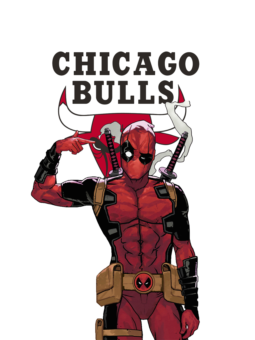 Chicago Bulls Deadpool Logo vinyl decal